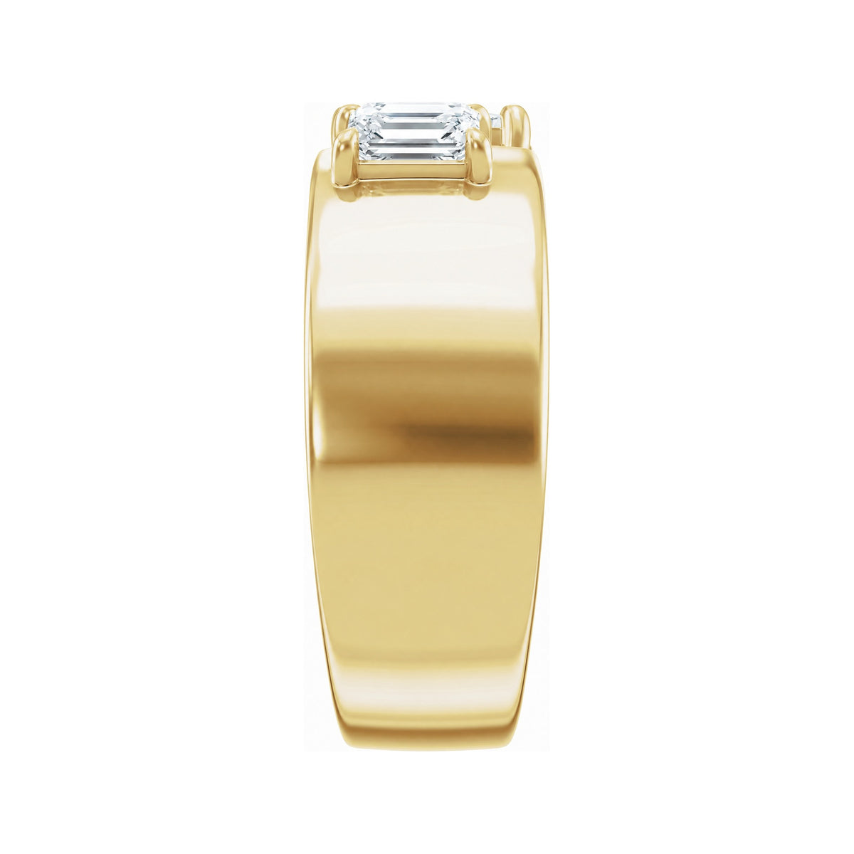 Sapphire Row Lab-Grown Emerald-Cut Diamond Two-Stone Engagement Ring - 14K Yellow Gold, 1 1/3 ctw (view 4)