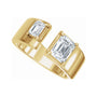 Sapphire Row Lab-Grown Emerald-Cut Diamond Two-Stone Engagement Ring - 14K Yellow Gold, 1 1/3 ctw (view 5)