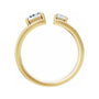 Sapphire Row Lab-Grown Emerald-Cut Diamond Two-Stone Engagement Ring - 14K Yellow Gold, 2 1/2 ctw (view 2)