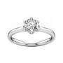 Sapphire Row Lab-Grown Hexagon Diamond Accented Engagement Ring - 14K White Gold, 1 1/4 ctw (view 3)