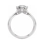 Sapphire Row Lab-Grown Hexagon Diamond Accented Engagement Ring - 14K White Gold, 2 1/8 ctw (view 2)