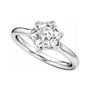 Sapphire Row Lab-Grown Hexagon Diamond Accented Engagement Ring - 14K White Gold, 2 1/8 ctw (view 5)