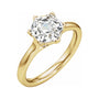 Sapphire Row Lab-Grown Hexagon Diamond Accented Engagement Ring - 14K Yellow Gold, 2 1/8 ctw