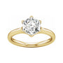 Sapphire Row Lab-Grown Hexagon Diamond Accented Engagement Ring - 14K Yellow Gold, 2 1/8 ctw (view 3)