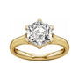 Sapphire Row Lab-Grown Hexagon Diamond Accented Engagement Ring - 14K Yellow Gold, 3 1/6 ctw (view 3)