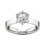 Sapphire Row Lab-Grown Hexagon Diamond Solitaire Engagement Ring - 14K White Gold, 2 ctw (view 3)
