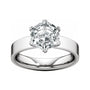Sapphire Row Lab-Grown Hexagon Diamond Solitaire Engagement Ring - 14K White Gold, 3 ctw (view 3)