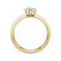 Sapphire Row Lab-Grown Hexagon Diamond Solitaire Engagement Ring - 14K Yellow Gold, 1 ctw (view 2)