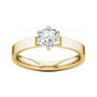 Sapphire Row Lab-Grown Hexagon Diamond Solitaire Engagement Ring - 14K Yellow Gold, 1 ctw (view 3)