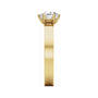 Sapphire Row Lab-Grown Hexagon Diamond Solitaire Engagement Ring - 14K Yellow Gold, 1 ctw (view 4)