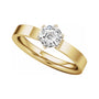 Sapphire Row Lab-Grown Hexagon Diamond Solitaire Engagement Ring - 14K Yellow Gold, 1 ctw (view 5)