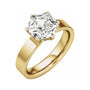 Sapphire Row Lab-Grown Hexagon Diamond Solitaire Engagement Ring - 14K Yellow Gold, 3 ctw