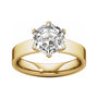 Sapphire Row Lab-Grown Hexagon Diamond Solitaire Engagement Ring - 14K Yellow Gold, 3 ctw (view 3)