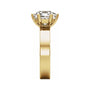 Sapphire Row Lab-Grown Hexagon Diamond Solitaire Engagement Ring - 14K Yellow Gold, 3 ctw (view 4)