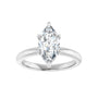 Sapphire Row Lab-Grown Marquise Diamond Claw-Prong Engagement Ring - 14K White Gold, 1 5/8 ctw (view 3)