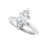 Sapphire Row Lab-Grown Marquise Diamond Claw-Prong Engagement Ring - 14K White Gold, 1 5/8 ctw (view 5)
