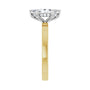 Sapphire Row Lab-Grown Marquise Diamond Claw-Prong Hidden Halo-Style Engagement Ring - 14K Yellow & White Gold, 1 ctw (view 4)