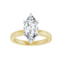 Sapphire Row Lab-Grown Marquise Diamond Claw-Prong Hidden Halo-Style Engagement Ring - 14K Yellow & White Gold, 2 1/3 ctw (view 3)