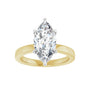 Sapphire Row Lab-Grown Marquise Diamond Claw-Prong Hidden Halo-Style Engagement Ring - 14K Yellow & White Gold, 2 5/8 ctw (view 3)