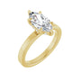 Sapphire Row Lab-Grown Marquise Diamond Claw-Prong Hidden Halo-Style Engagement Ring - 14K Yellow Gold, 2 ctw