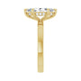 Sapphire Row Lab-Grown Marquise Diamond Claw-Prong Hidden Halo-Style Engagement Ring - 14K Yellow Gold, 2 ctw (view 4)