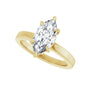 Sapphire Row Lab-Grown Marquise Diamond Claw-Prong Hidden Halo-Style Engagement Ring - 14K Yellow Gold, 2 ctw (view 5)