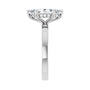 Sapphire Row Lab-Grown Marquise Diamond Claw-Prong Hidden Halo-Style Engagement Ring - 14K White Gold, 2 ctw (view 4)