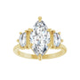 Sapphire Row Lab-Grown Marquise Diamond Claw-Prong Three-Stone Engagement Ring - 14K Yellow Gold, 2 9/10 ctw (view 3)