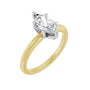 Sapphire Row Lab-Grown Marquise Diamond Solitaire Engagement Ring - 14K Yellow & White Gold, 1 ctw