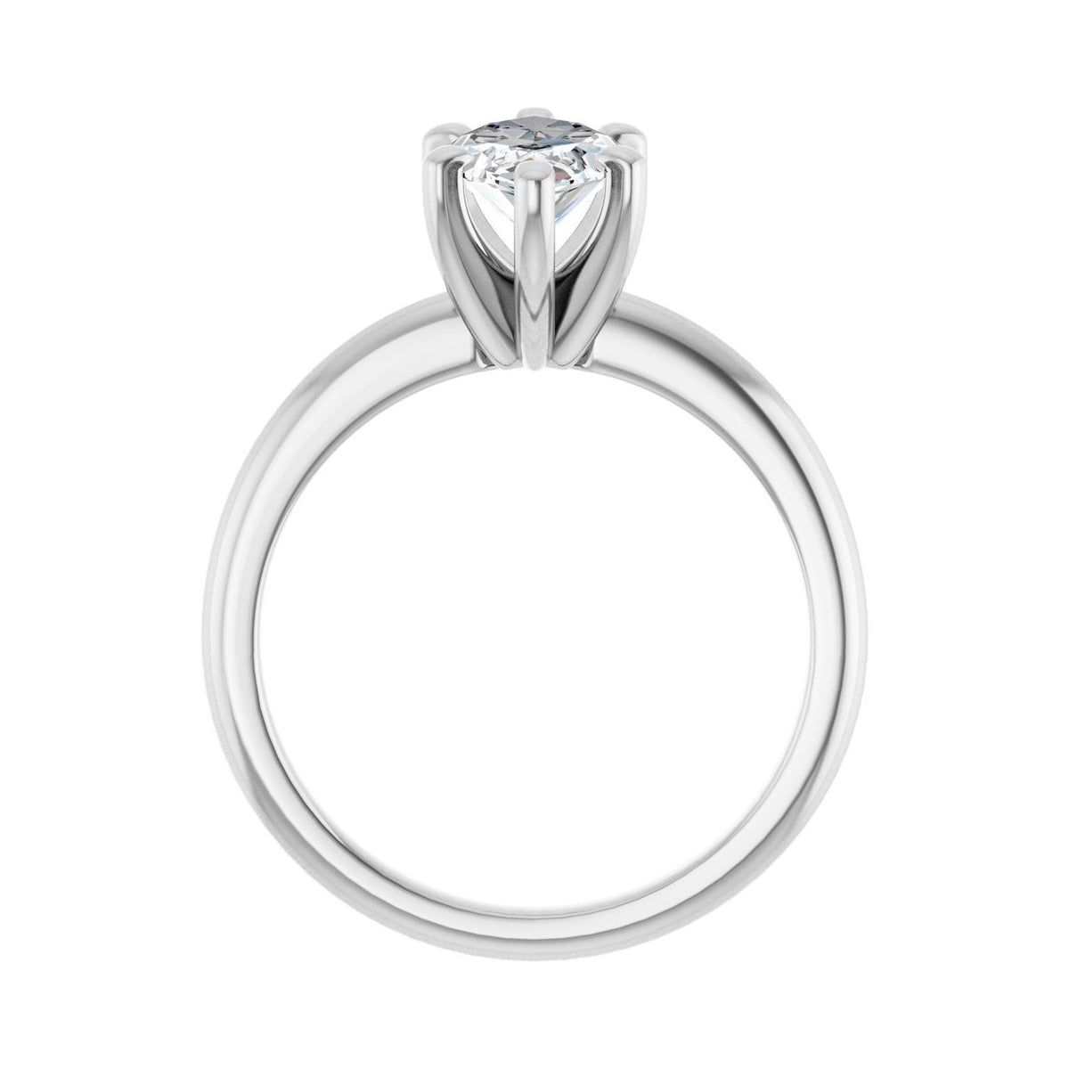 Sapphire Row Lab-Grown Marquise Diamond Solitaire Engagement Ring - 14K White Gold, 2 ctw (view 2)