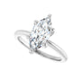 Sapphire Row Lab-Grown Marquise Diamond Solitaire Engagement Ring - 14K White Gold, 2 ctw (view 5)