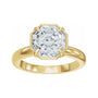 Sapphire Row Lab-Grown Octagon Diamond Claw-Prong Solitaire Bezel-Style Engagement Ring - 14K Yellow Gold, 2 ctw (view 3)