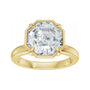 Sapphire Row Lab-Grown Octagon Diamond Claw-Prong Solitaire Bezel-Style Engagement Ring - 14K Yellow Gold, 3 ctw (view 3)