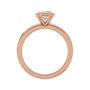 Sapphire Row Lab-Grown Octagon Diamond Claw-Prong Solitaire Bezel-Style Engagement Ring - 14K Rose Gold, 1 ctw (view 2)