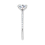 Sapphire Row Lab-Grown Oval Diamond Accented Engagement Ring - 14K White Gold, 1 1/5 ctw (view 4)