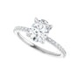 Sapphire Row Lab-Grown Oval Diamond Accented Engagement Ring - 14K White Gold, 1 1/5 ctw (view 5)