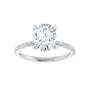 Sapphire Row Lab-Grown Oval Diamond Accented Engagement Ring - 14K White Gold, 1 3/4 ctw (view 2)