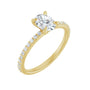 Sapphire Row Lab-Grown Oval Diamond Accented Engagement Ring - 14K Yellow Gold, 9/10 ctw