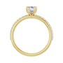 Sapphire Row Lab-Grown Oval Diamond Accented Engagement Ring - 14K Yellow Gold, 9/10 ctw (view 2)