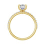 Sapphire Row Lab-Grown Oval Diamond Accented Engagement Ring - 14K Yellow Gold, 1 1/5 ctw (view 2)