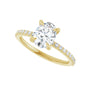 Sapphire Row Lab-Grown Oval Diamond Accented Engagement Ring - 14K Yellow Gold, 1 1/5 ctw (view 5)