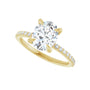 Sapphire Row Lab-Grown Oval Diamond Accented Engagement Ring - 14K Yellow Gold, 1 3/4 ctw (view 4)