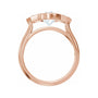 Sapphire Row Lab-Grown Oval Diamond Bezel-Set Three-Stone Engagement Ring - 14K Rose Gold (view 2)