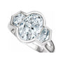 Sapphire Row Lab-Grown Oval Diamond Bezel-Set Three-Stone Engagement Ring - 14K White Gold (view 5)