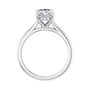 Sapphire Row Lab-Grown Oval Diamond Cathedral Claw-Prong Hidden Halo-Style Engagement Ring - 14K White Gold, 1 1/2 ctw (view 2)