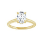 Sapphire Row Lab-Grown Oval Diamond Cathedral Claw-Prong Hidden Halo-Style Engagement Ring - 14K Yellow Gold, 1 ctw (view 3)