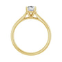Sapphire Row Lab-Grown Oval Diamond Cathedral Solitaire Engagement Ring - 14K Yellow Gold, 3/4 ctw (view 2)