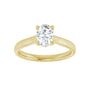 Sapphire Row Lab-Grown Oval Diamond Cathedral Solitaire Engagement Ring - 14K Yellow Gold, 3/4 ctw (view 3)