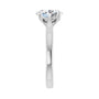 Sapphire Row Lab-Grown Oval Diamond Cathedral Solitaire Engagement Ring - 14K White Gold, 1 3/4 ctw (view 4)