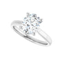 Sapphire Row Lab-Grown Oval Diamond Cathedral Solitaire Engagement Ring - 14K White Gold, 1 3/4 ctw (view 5)